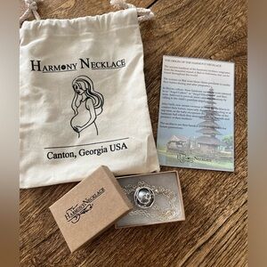 Harmony Necklace Mama to be USA maternity baby calming silver angel whisperer